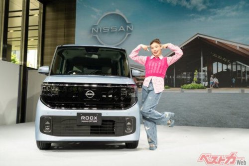仲里依紗さんが大興奮!! 日産新型ルークスの姿に思わず"可愛い"と連呼させた「かどまる四角スタイル」どんな工夫がある？