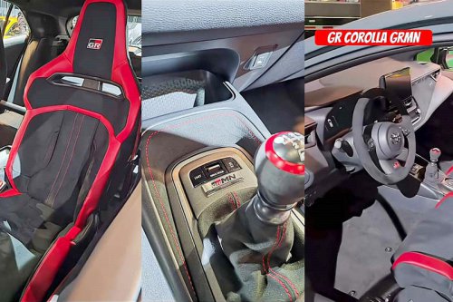 【スクープ】トヨタ「GRMNカローラ」初公開…カーボン装備と2シーター仕様で500台限定