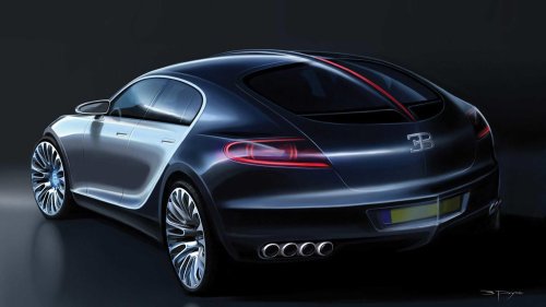 The 235 mph family car with 16 cylinders and eight exhaust pipes