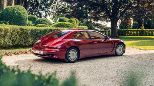 The 235 mph family car with 16 cylinders and eight exhaust pipes