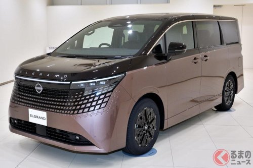 日産「新型エルグランド」世界初公開！ 約15年ぶりのフルモデルチェンジで「走る歓びと快適性」を両立！ 4代目は威風堂々たる存在感を付与！ 26年度に発売