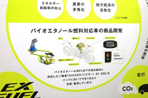 スズキ「ジクサーSF250 FFV」は植物由来の燃料も使用可能！ スポーティなのにサステナブルな新世代のバイク【ジャパンモビリティショー2025】