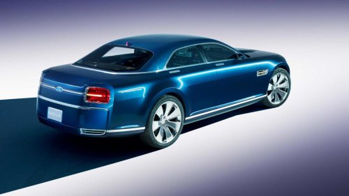 The four-door Ford V8 interceptor never made it to production