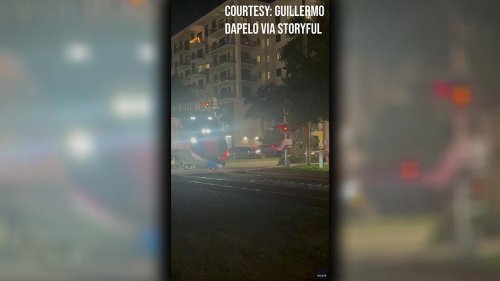 Caught on camera: Brightline train crushes delivery robot stuck on tracks in Miami