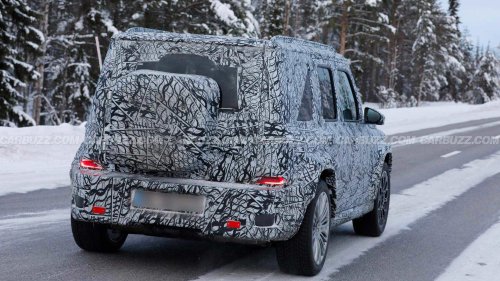Mercedes tiny G-Class prototype spied with possible gas engine under the hood