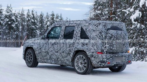 Mercedes tiny G-Class prototype spied with possible gas engine under the hood