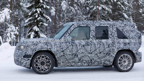 Mercedes tiny G-Class prototype spied with possible gas engine under the hood