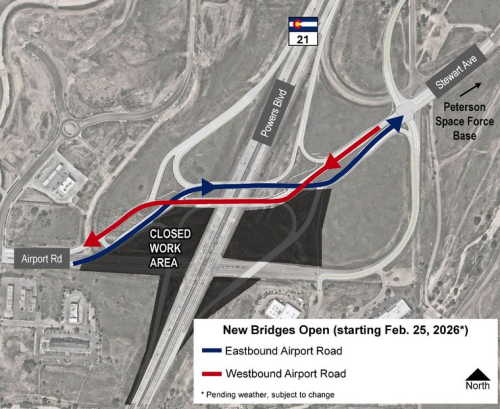 CDOT to open new bridges, ramps at Powers and Airport