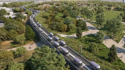 Construyen la primera carretera para coches sin conductor del mundo y que podrá transportar hasta 10.000 personas por hora