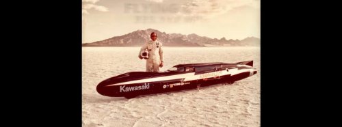 La moto-cohete que batió récords de velocidad hace 50 años: a 512 km/h en las salinas de Bonneville