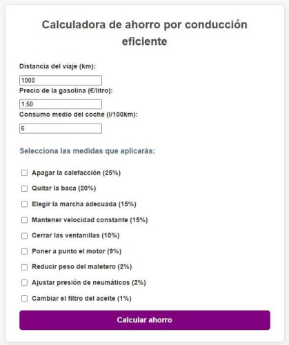 Con cifras en la mano, calcula lo que podrás ahorrar si conduces de manera eficiente