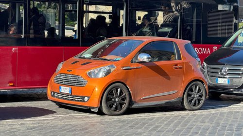 This extremely rare Aston Martin Cygnet is living a rough life in Rome