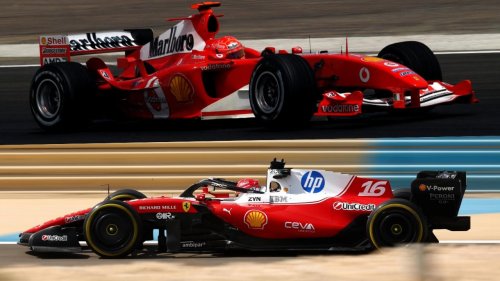 Ferrari, 22 años, dos Ferrari y cuatro segundos: así destroza Schumacher al SF-26 de Leclerc en Baréin