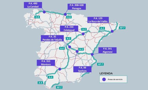 Las cinco autovías donde será más fácil viajar en coche eléctrico