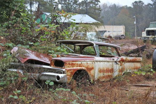 Some interesting junkyard finds at Collins Auto Salvage in Auburn, Georgia