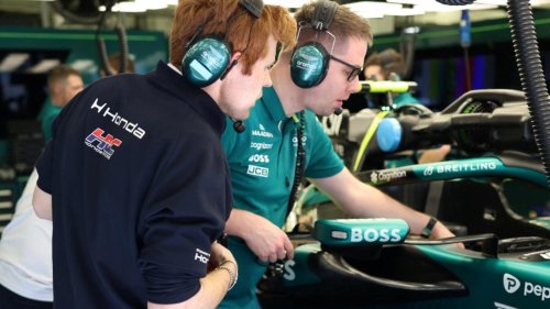 Aston Martin, Honda, El esperpento de Aston Martin-Honda continúa: Alonso no sale a pista y Stroll se queda a medio minuto en los libres 1