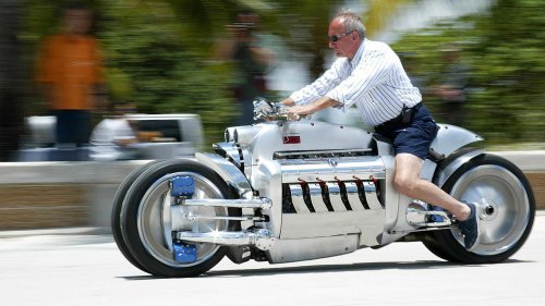 The muscle car engine stuffed into a motorcycle frame