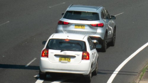 When does following a car become tailgating?