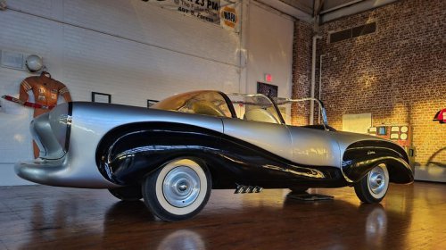 The 1957 Aurora safety car looks ready to scoop up krill into its gaping maw