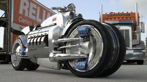 The muscle car engine stuffed into a motorcycle frame