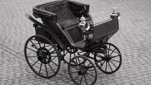 The first practical electric car built looked like a giant baby carriage
