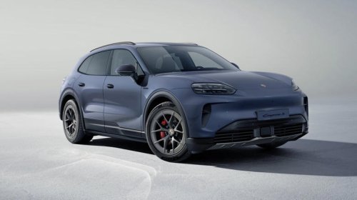 Porsche reveals mid-range 657-HP Cayenne S electric, which is nice, but wow look at the new green interior style package