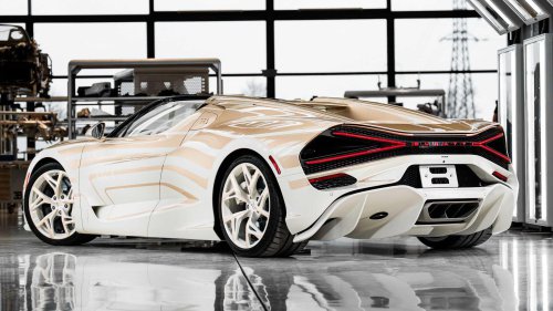 2026 Bugatti W16 Mistral La Perle Rare interior and exterior picture gallery