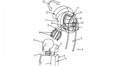Mercedes, Mercedes files a second patent for a bizarre seat-mounted head massager