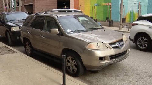 This poor, abandoned Acura MDX gathered $8,660 in parking tickets