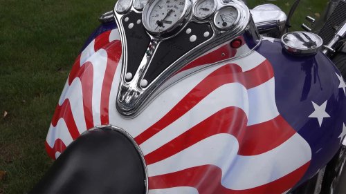The forgotten motorcycle with a Corvette engine under the tank