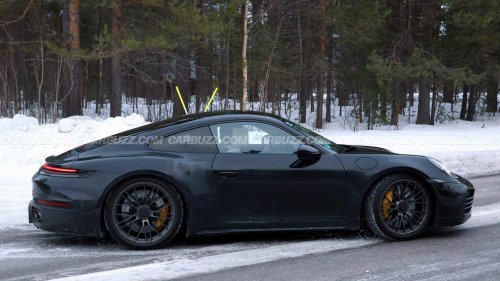 Porsche, Porsche 911, Porsche 911 Turbo, Touring, Refreshed Porsche 911 Turbo Touring, Cabrio trims spied snow-testing in the north