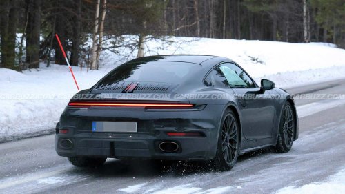 Porsche, Porsche 911, Porsche 911 Turbo, Touring, Refreshed Porsche 911 Turbo Touring, Cabrio trims spied snow-testing in the north