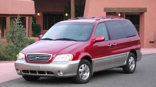 A first-gen Sedona is the cheapest three-row minivan out there