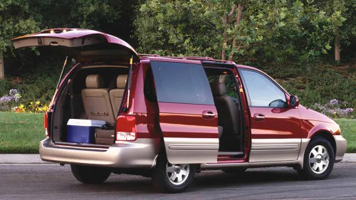 A first-gen Sedona is the cheapest three-row minivan out there