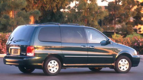 A first-gen Sedona is the cheapest three-row minivan out there