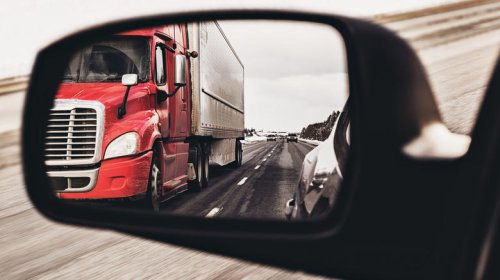 Why cutting off a wide-load semi truck and its lead car is a bad idea