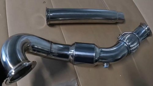 What's the performance difference between catted and catless downpipes?