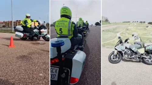 Así son las pruebas que pasan los motoristas de la Guardia Civil de Tráfico para poder trabajar en la Vuelta Ciclista
