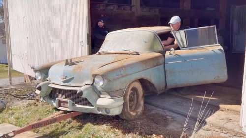 1957 Cadillac Fleetwood barn find gets rescued after 50 years