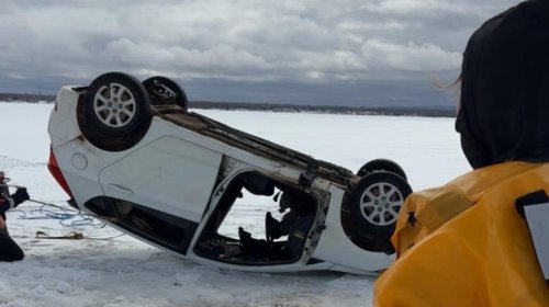 Joyriders abandon car on frozen Canadian ocean, leaving authorities to clean up the mess