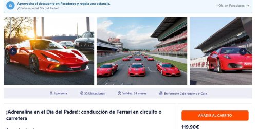 ¿Quieres hacer un regalo espectacular y triunfar el Día del Padre? Pues puedes regalar un Ferrari sin tener que comprarlo