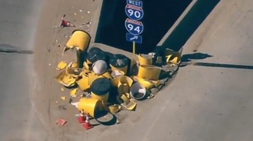 Those yellow crash barrels along the highway aren't all the same