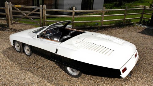 The six-wheeled convertible with an 8.2-liter Cadillac V8