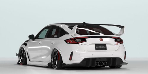 Honda, Honda Civic, Honda Civic Type R, Liberty Walk la vuelve a liar transformando al Honda Civic Type R en un auténtico TCR con matrícula