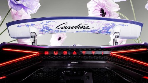 This floral-themed Bugatti W16 Mistral is gorgeous
