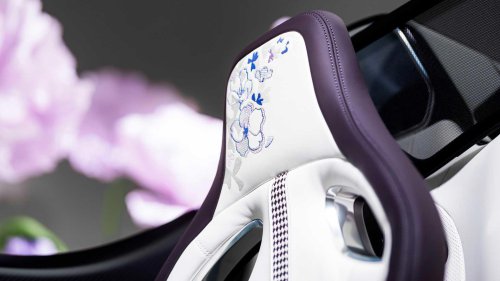 This floral-themed Bugatti W16 Mistral is gorgeous
