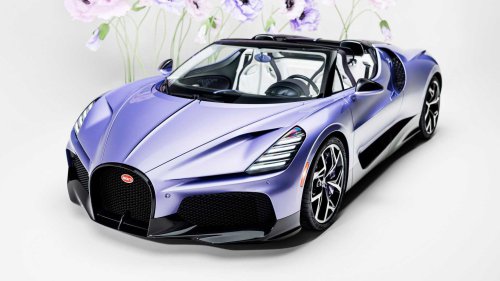 This floral-themed Bugatti W16 Mistral is gorgeous