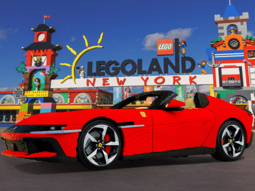 You can sit inside this Ferrari made entirely of Lego