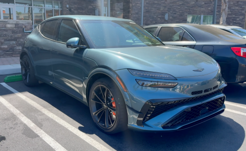 US-spec Genesis GV60 Magma spotted looking anything but boring