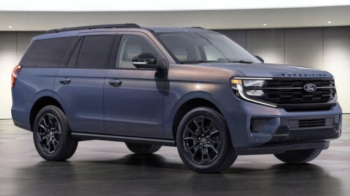 2027 Ford Expedition 30th anniversary appearance package is all show with a Mustang Dark Horse paint job